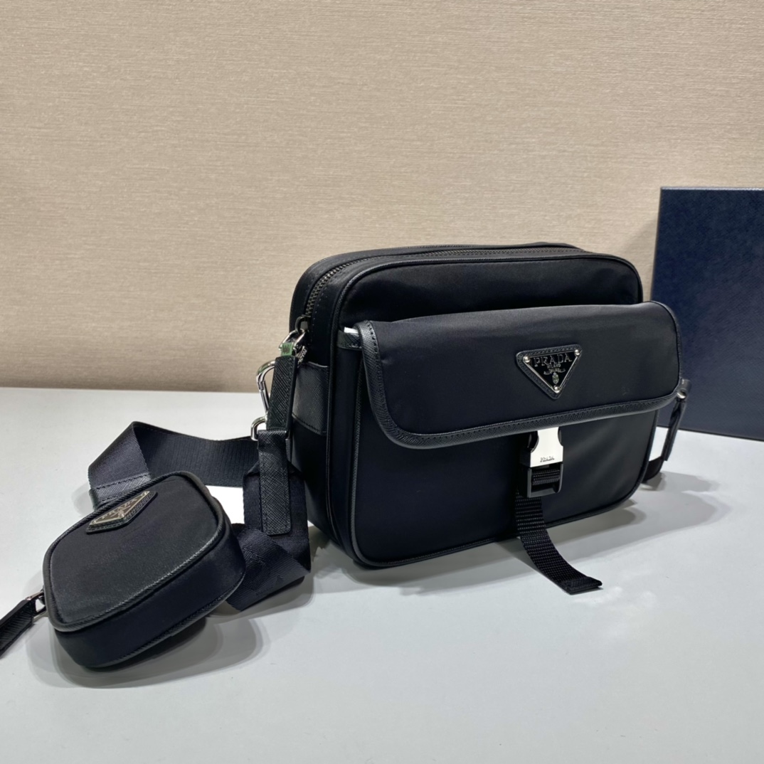 Prada Re-Nylon Saffiano Leather Shoulder Bag ( 22-16-5cm) - EUR FASHION