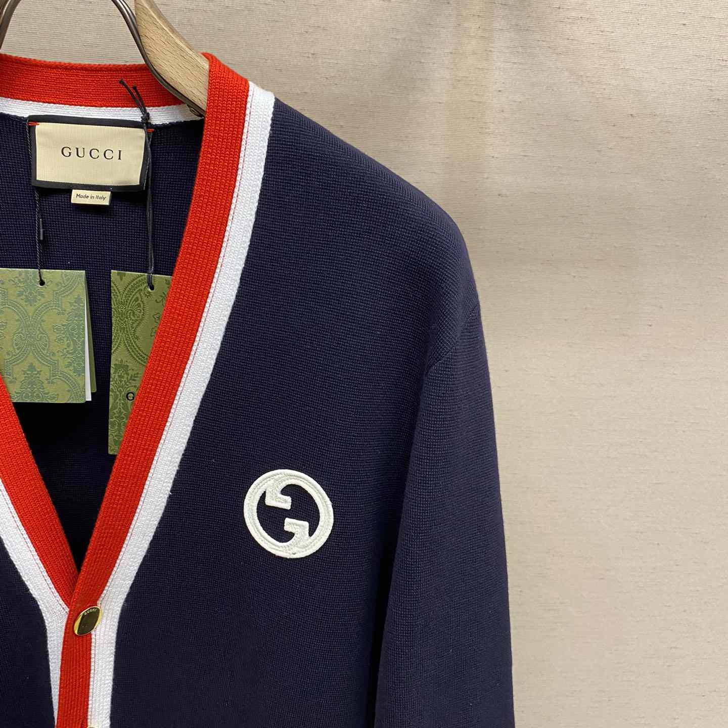 Gucci Knit Wool Cardigan With Patch - EUR FASHION