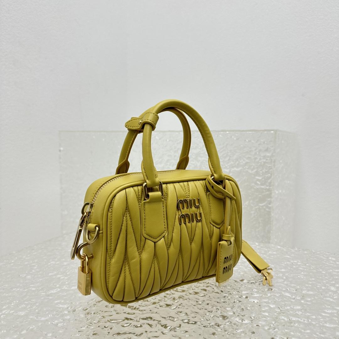 Miu Miu Matelassé Nappa Leather Top-handle Bag - EUR FASHION