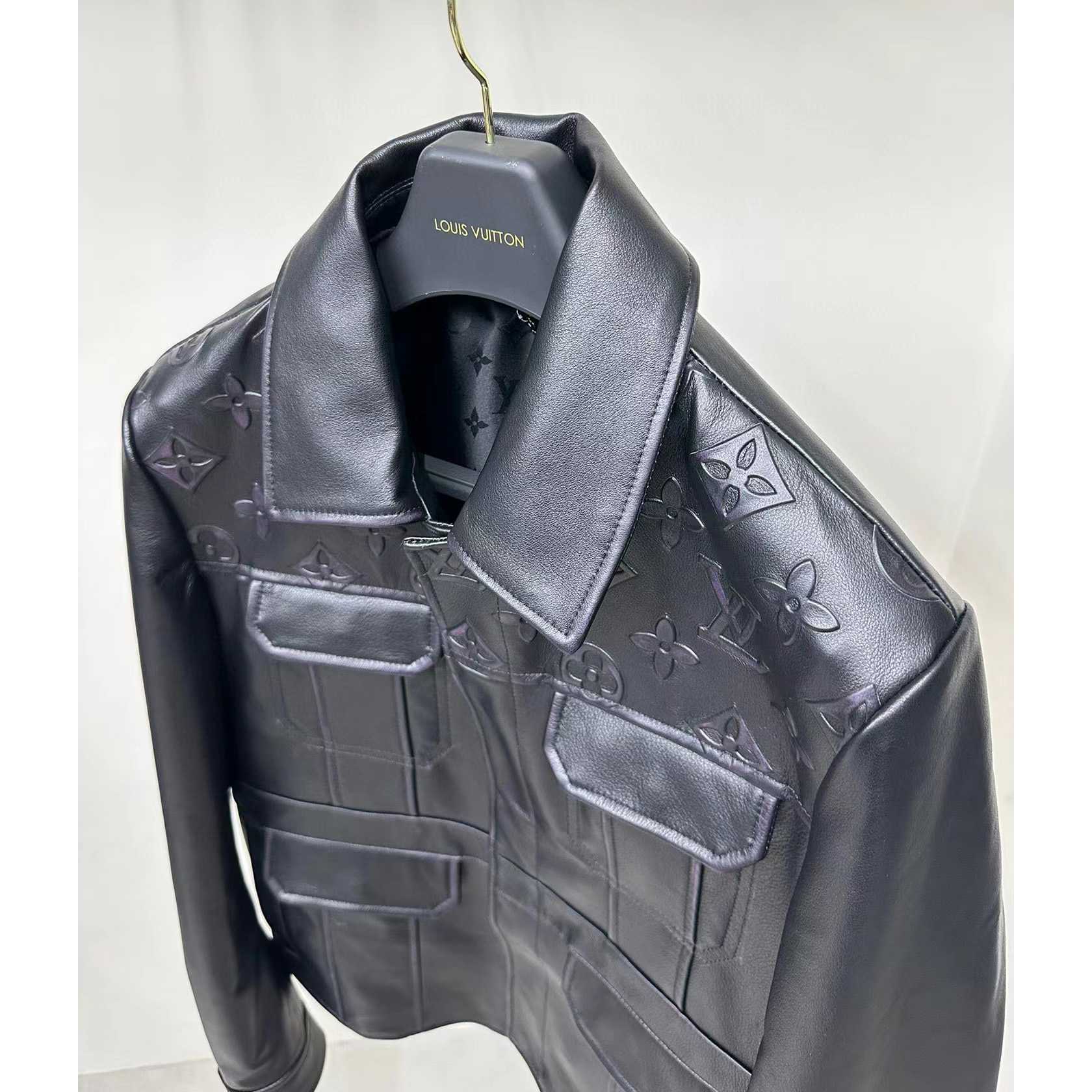 Louis Vuitton Monogram Leather Trucker Jacket   1AAUY8 - EUR FASHION