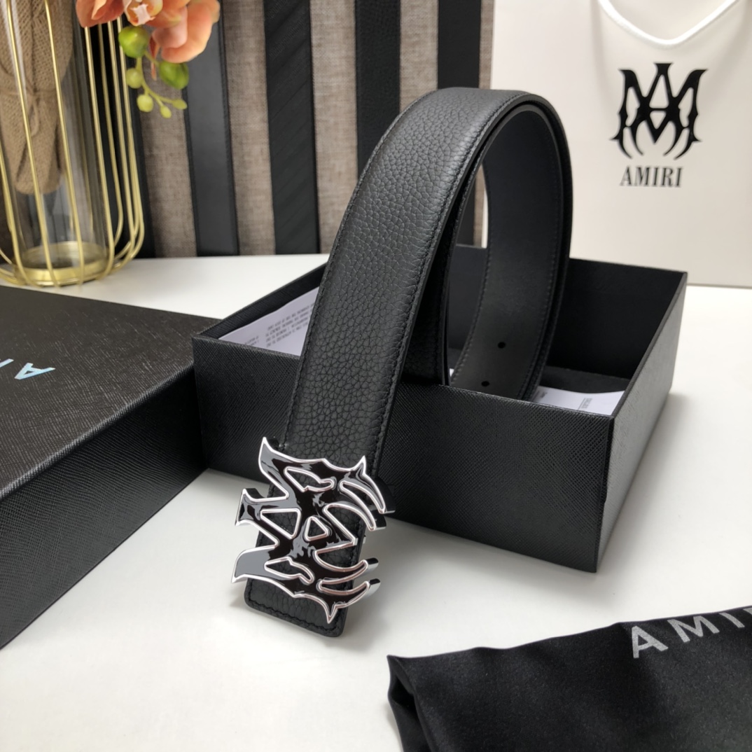 Amiri Ma Leather Belt - EUR FASHION