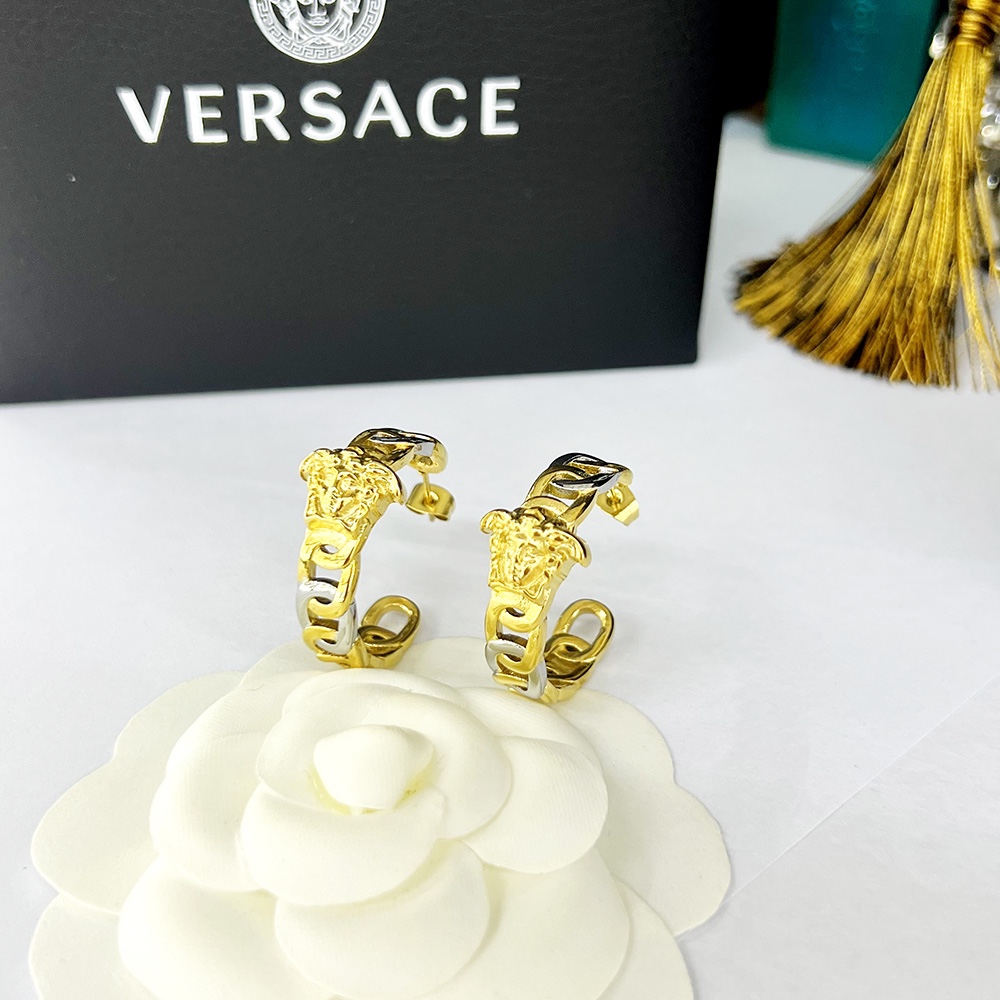 Versace Medusa Multicolor Hoop Earrings - EUR FASHION