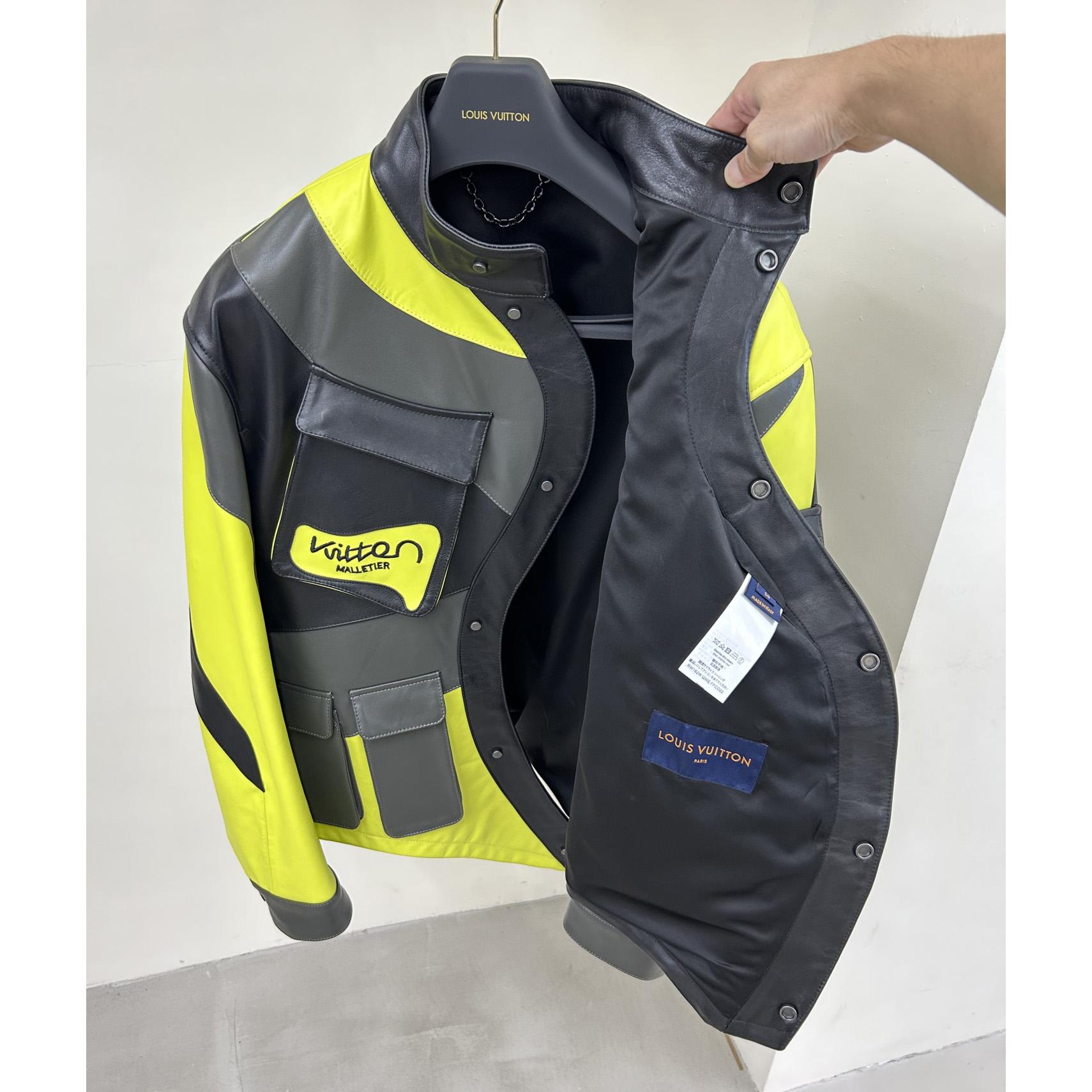 Louis Vuitton Distorted Motocycle Leather Jacket - EUR FASHION