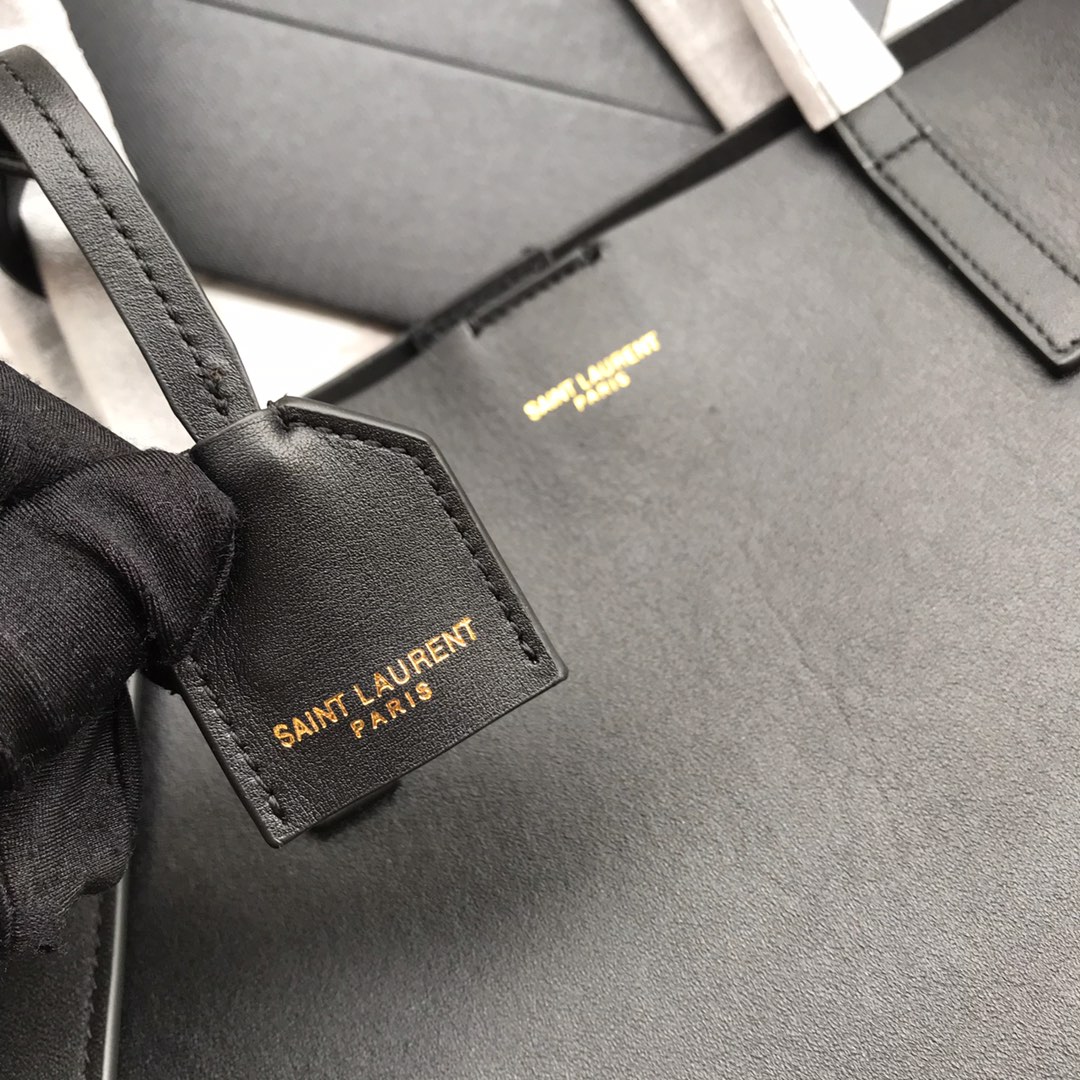 Saint Laurent Shopping Bag In Supple Leather (38x28x13cm) - EUR FASHION