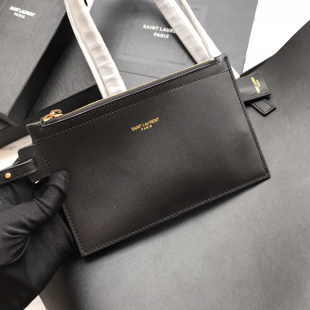 Saint Laurent Shopping Bag In Supple Leather (38x28x13cm) - EUR FASHION