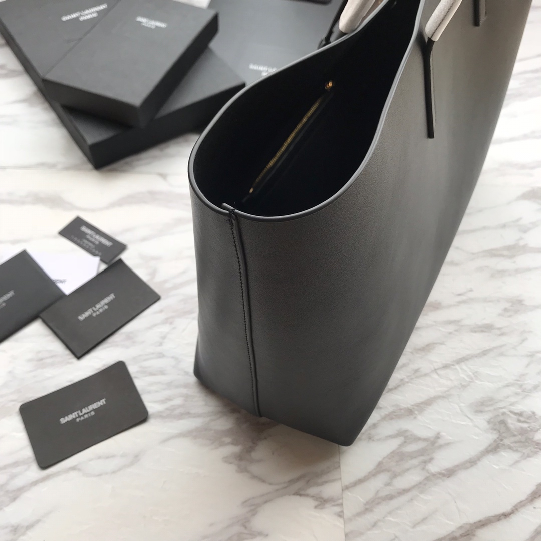 Saint Laurent Shopping Bag In Supple Leather (38x28x13cm) - EUR FASHION