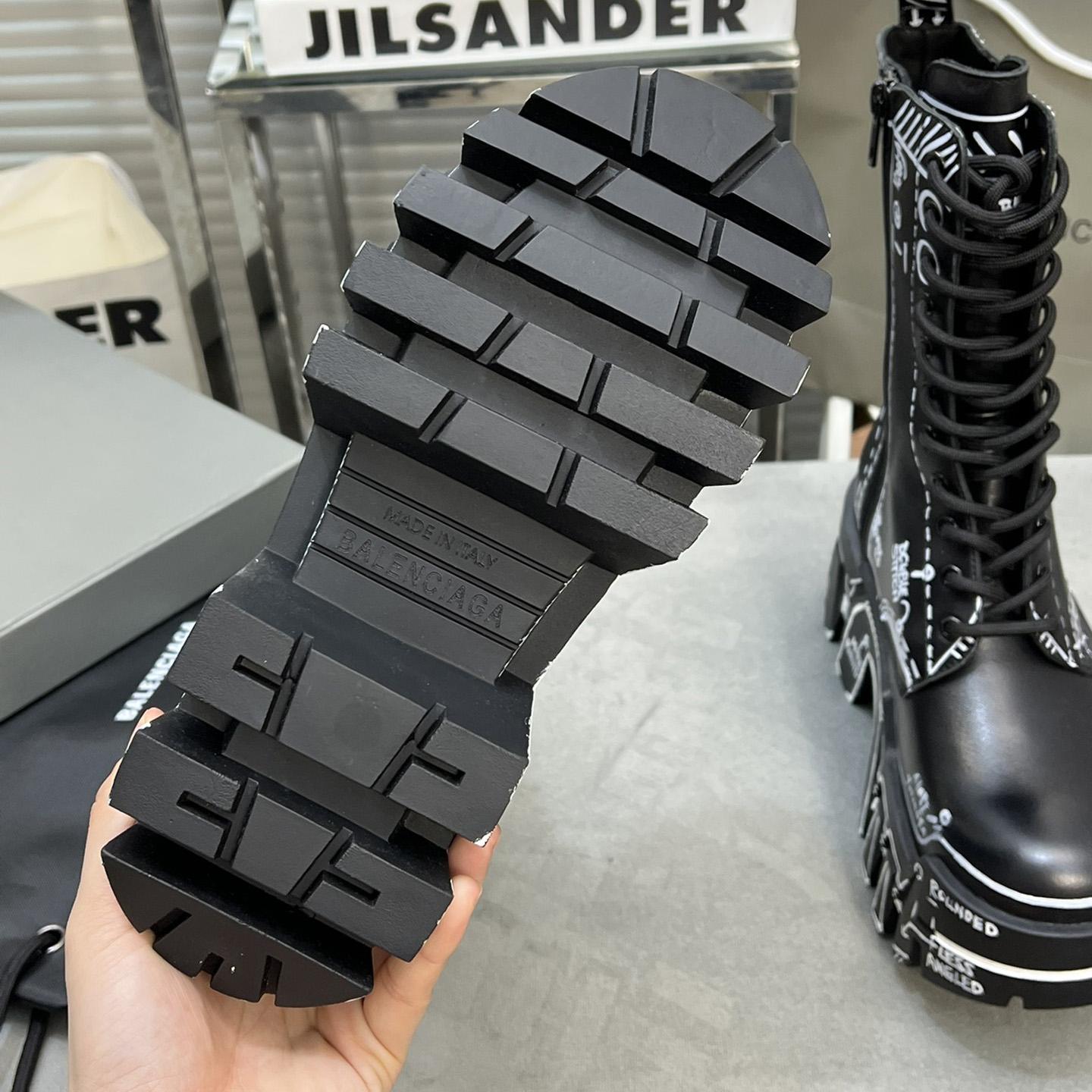 Balenciaga Bulldozer Lace-Up Boot In Black  - EUR FASHION