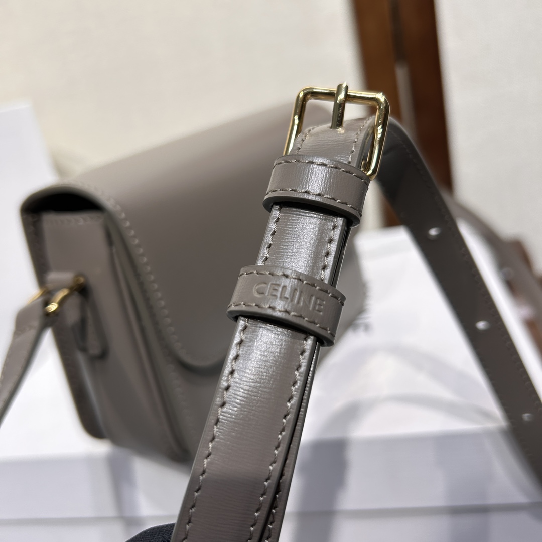 Celine Teen Triomphe Bag In Shiny Calfskin - EUR FASHION
