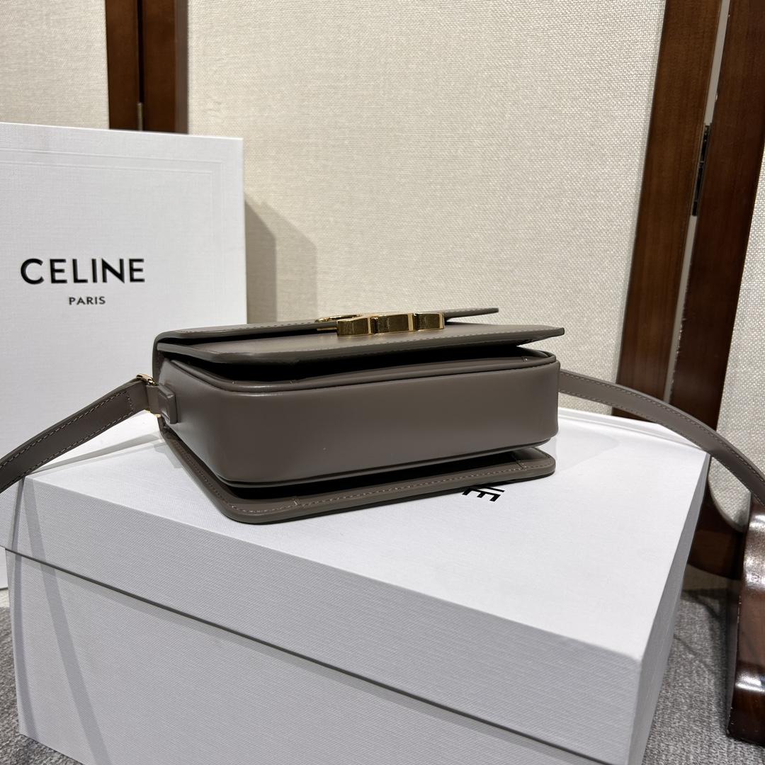 Celine Teen Triomphe Bag In Shiny Calfskin - EUR FASHION