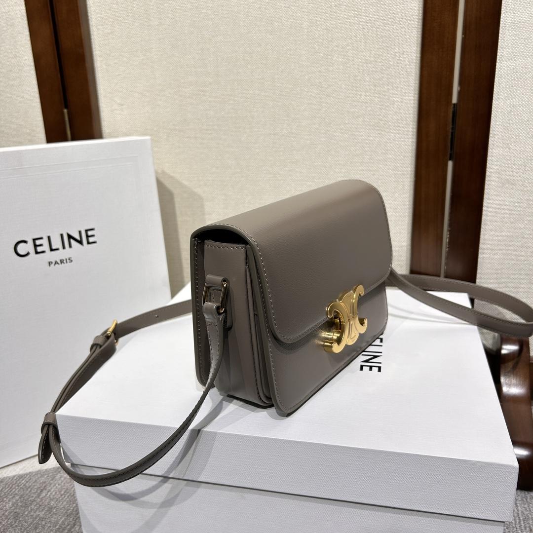 Celine Teen Triomphe Bag In Shiny Calfskin - EUR FASHION