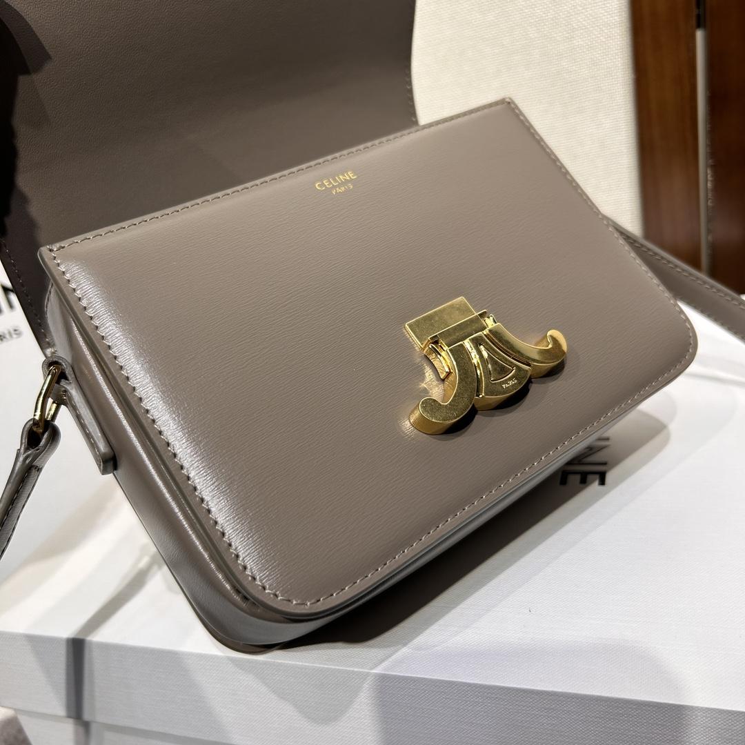 Celine Teen Triomphe Bag In Shiny Calfskin - EUR FASHION