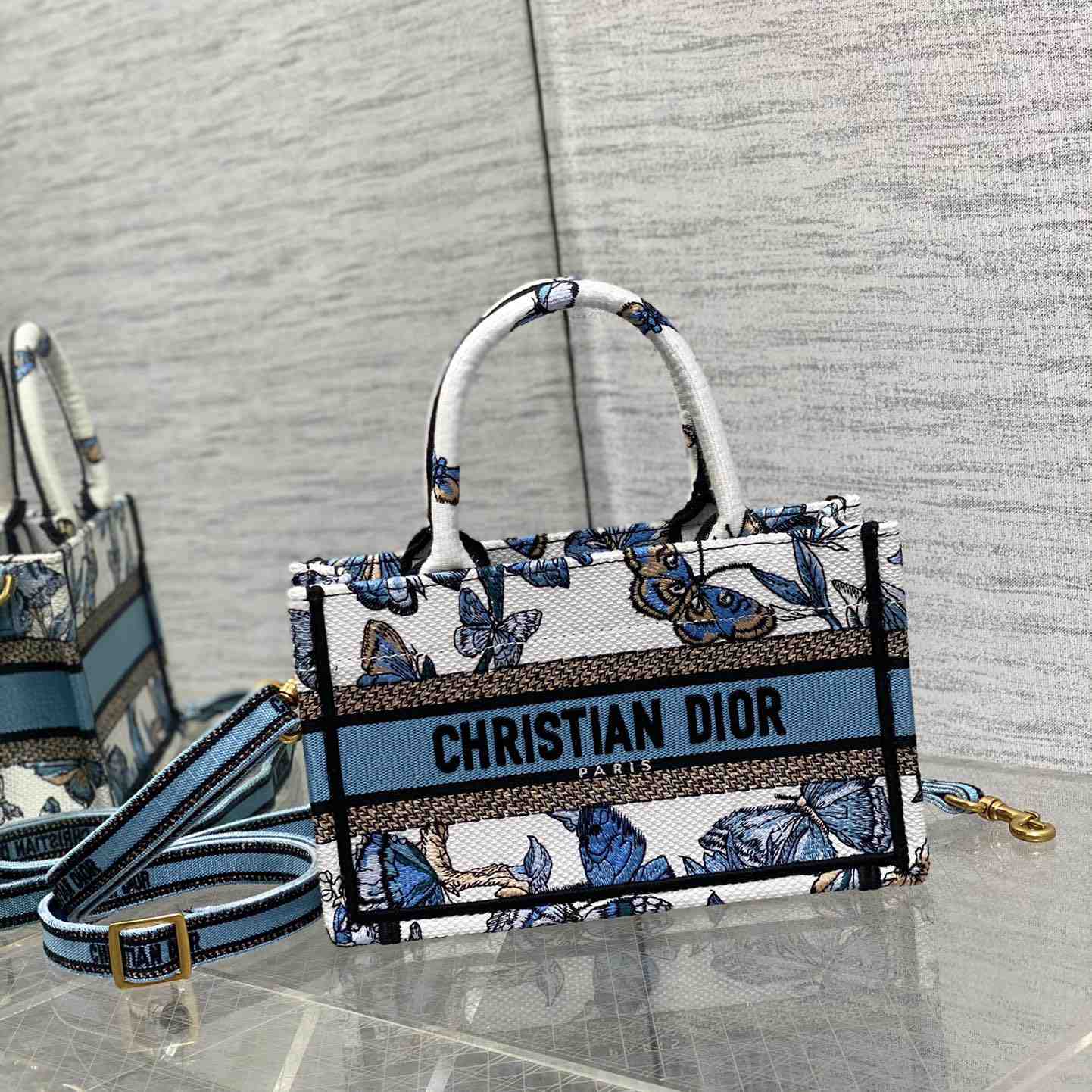 Dior Mini Dior Book Tote With Strap - EUR FASHION