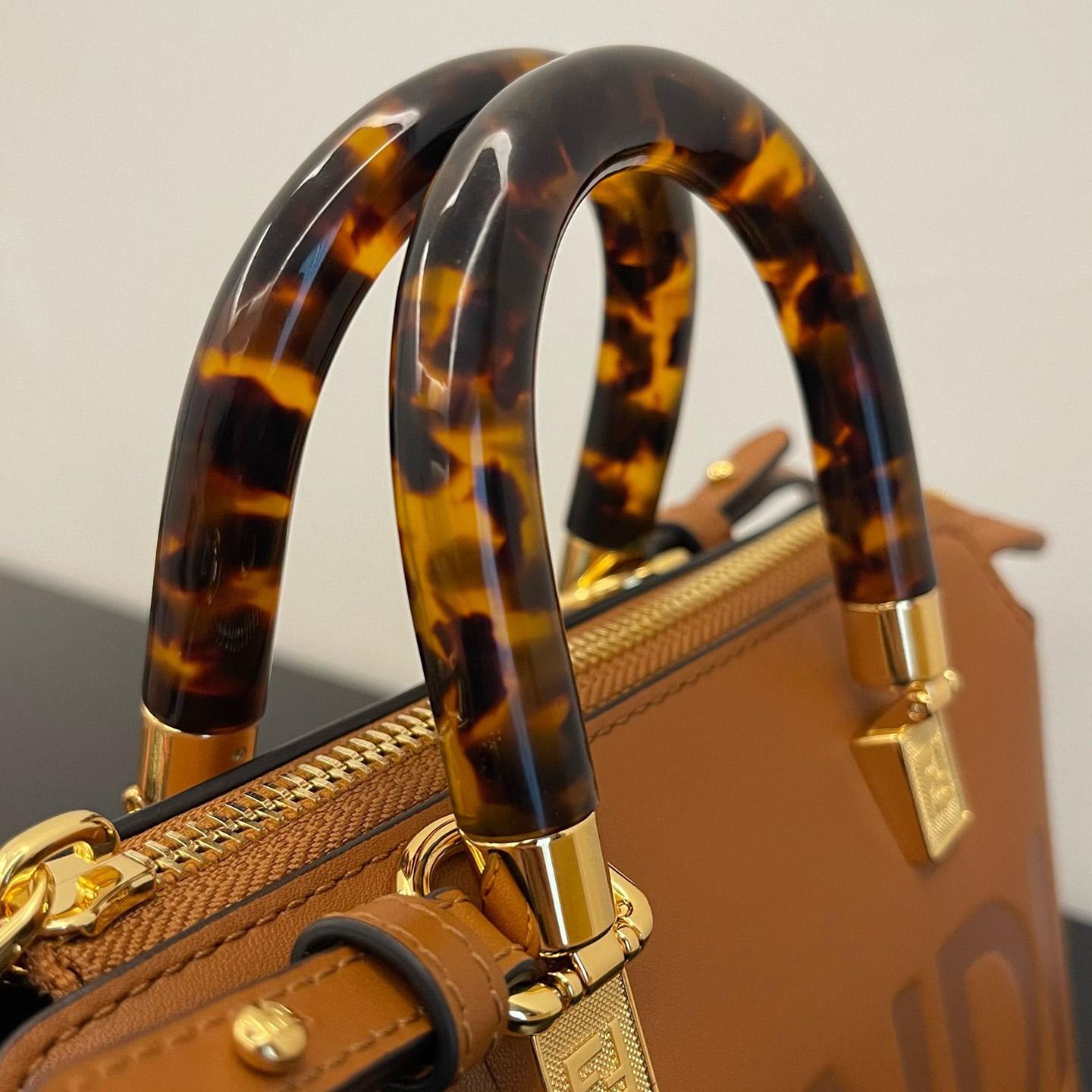 Fendi By The Way Mini Small Brown Leather Boston Bag  - EUR FASHION
