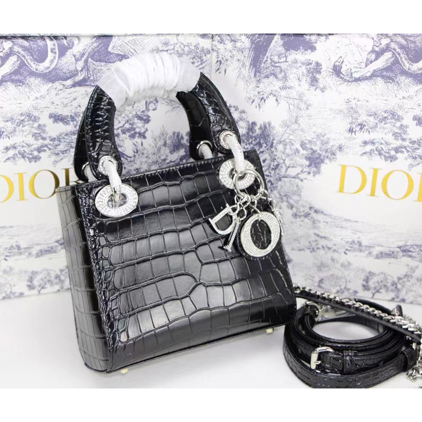 Dior Alligator Mini Lady Dior Bag (17-15-7cm) - EUR FASHION