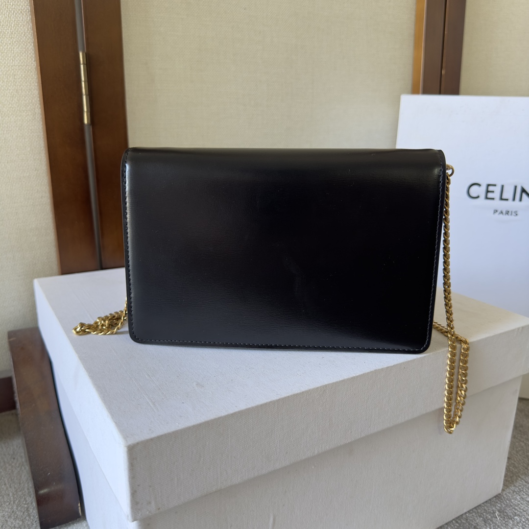 Celine Wallet On Chain Margo In Shiny Calfskin - EUR FASHION