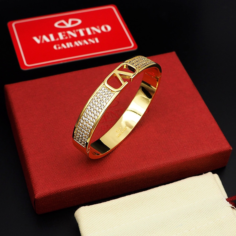 Valenti VLogo Signature Metal And Swarovski® Crystals Bangle  - EUR FASHION