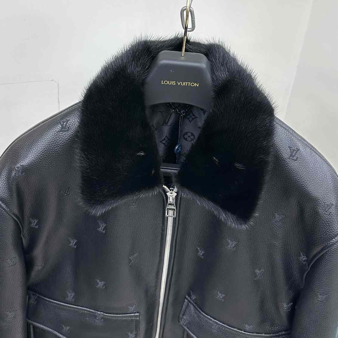 Louis Vuitton Leather Aviator Mink Collar    1AFIPA - EUR FASHION