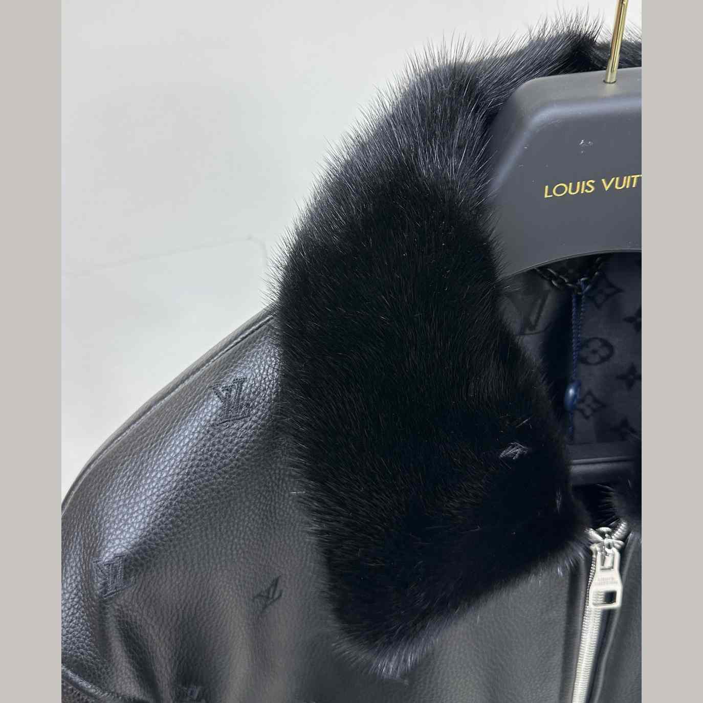 Louis Vuitton Leather Aviator Mink Collar    1AFIPA - EUR FASHION