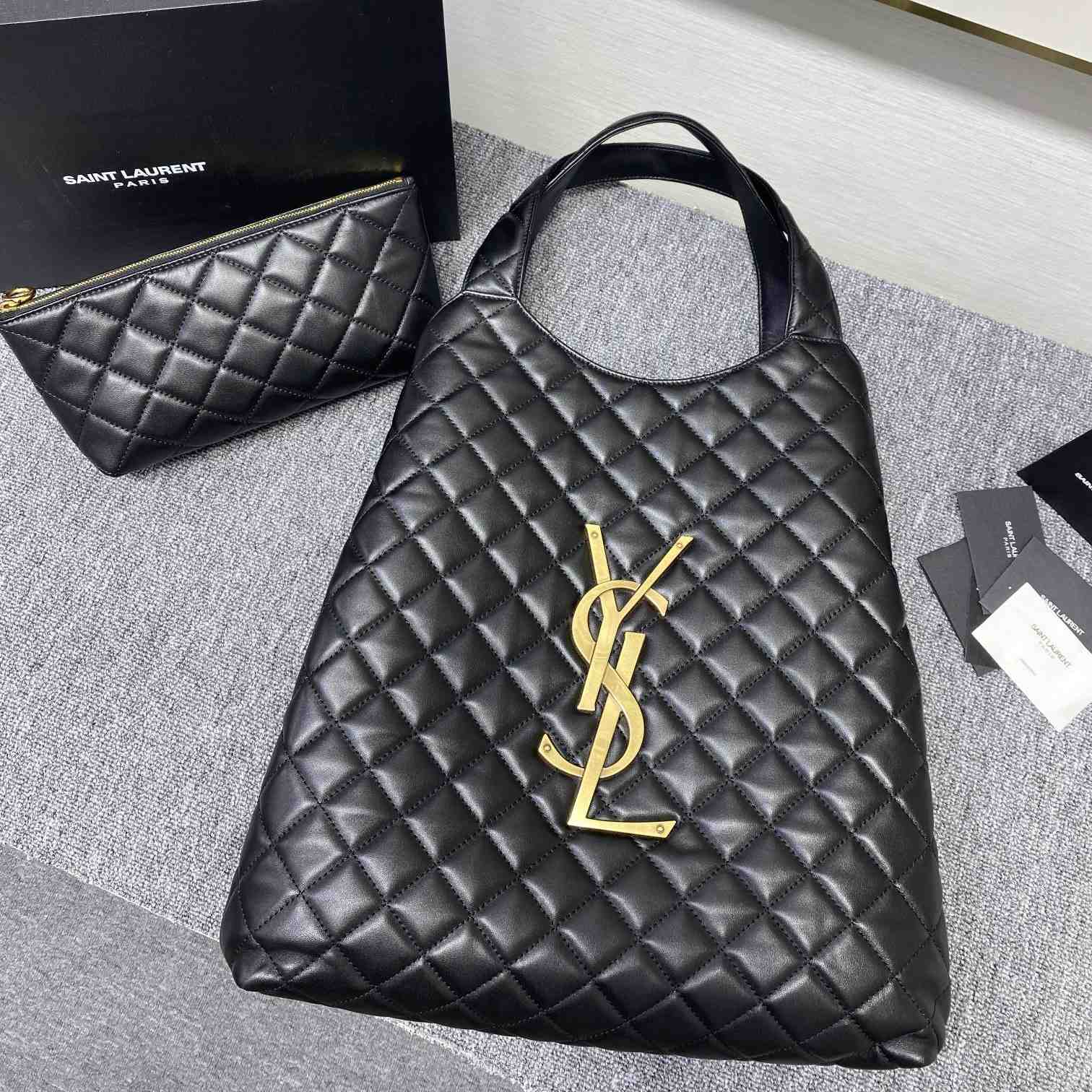 Saint Laurent Icare Maxi Shopping Bag In Quilted Lambskin - EUR FASHION