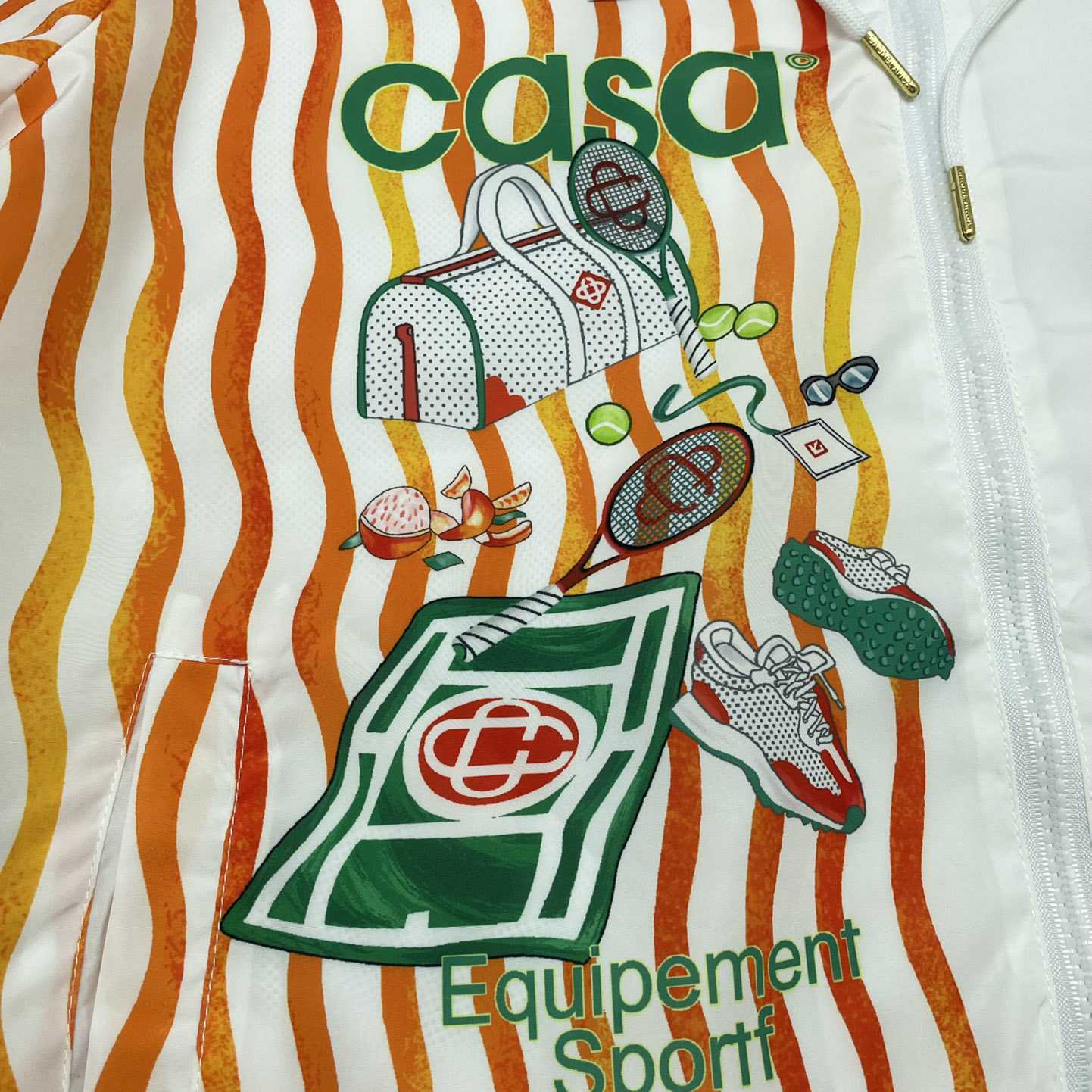 Casablanca Casa Sport Tracksuit Top 'White' - EUR FASHION