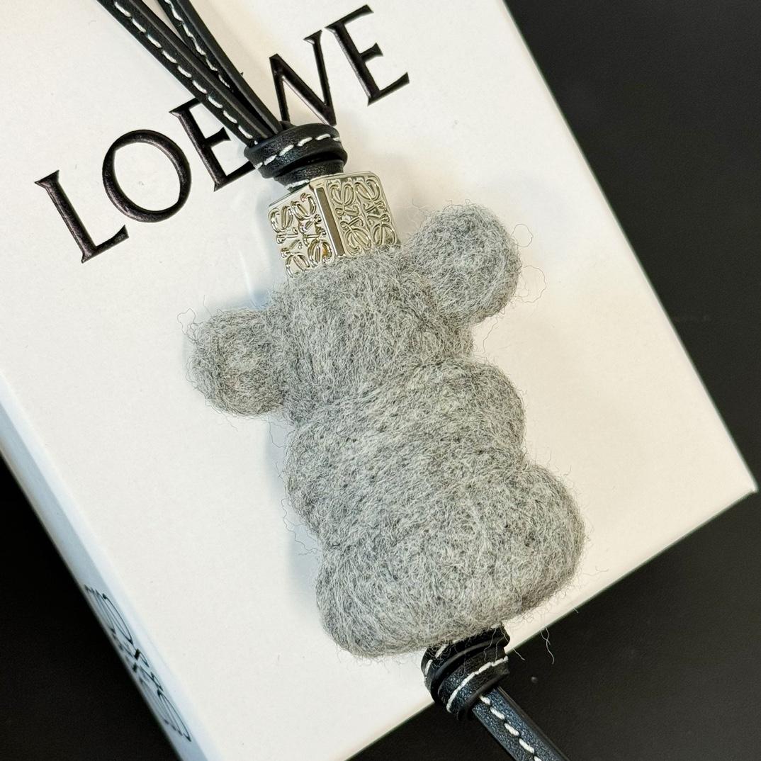Loewe Koala Charm In Felt And Calfskin - EUR FASHION