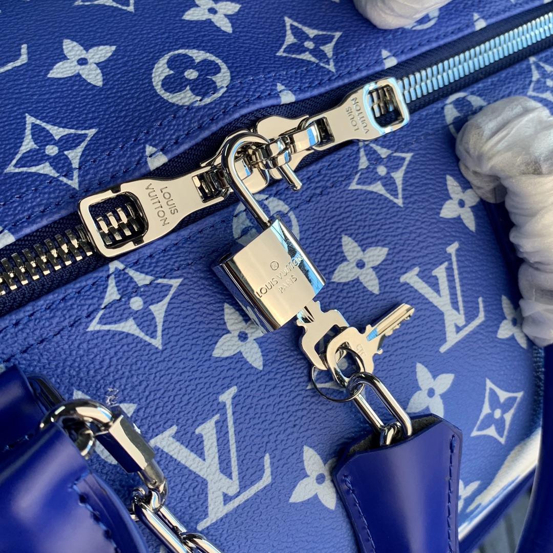 Louis Vuitton Keepall Bandouliere Clouds Monogram 50 Blue - EUR FASHION