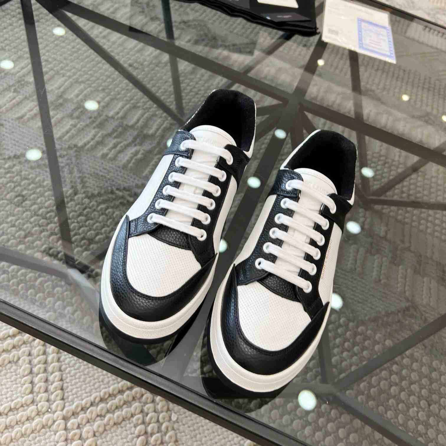 Saint Laurent SL/61 Low-top Sneakers In Perforated Leather - EUR FASHION