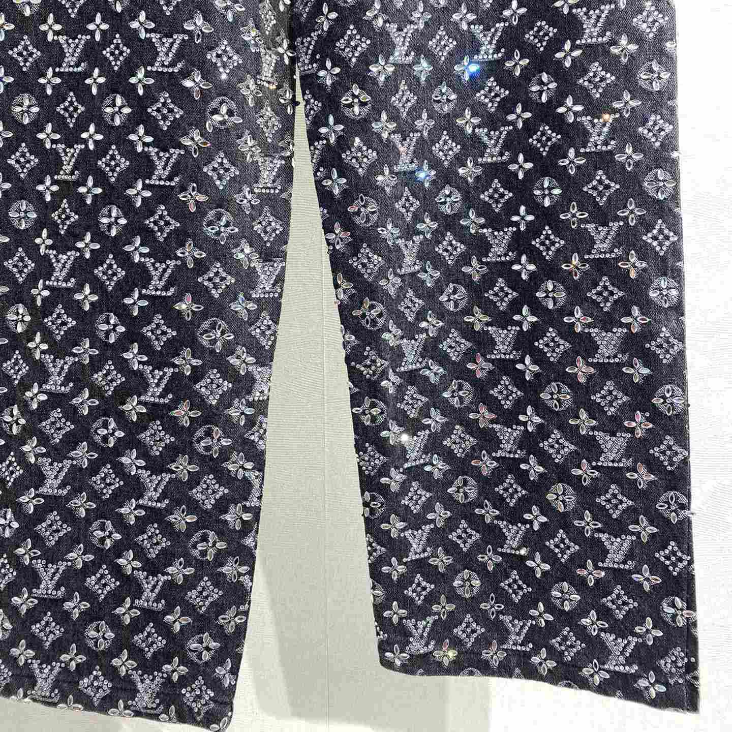 Louis Vuitton Embroidered Monogram Baggy Denim Pants   1ABY8N - EUR FASHION