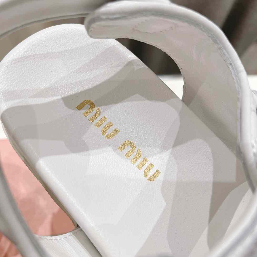 Miu Miu Sporty Matelassé Nappa Leather Sandals - EUR FASHION