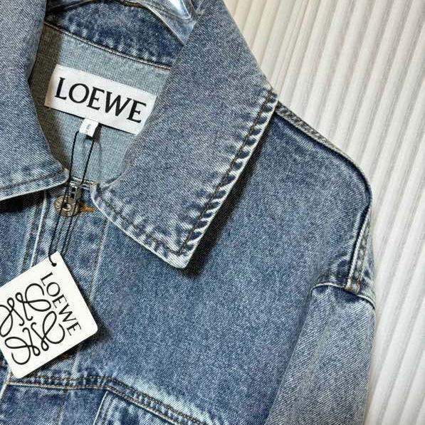 Loewe Anagram Jacket In Denim In Blue  - EUR FASHION