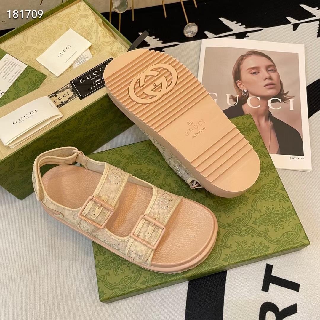 Gucci Women's GG Sandal With Crystals - EUR FASHION