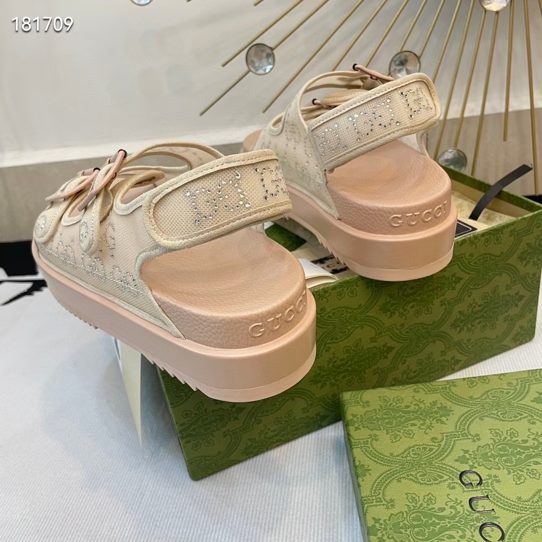 Gucci Women's GG Sandal With Crystals - EUR FASHION