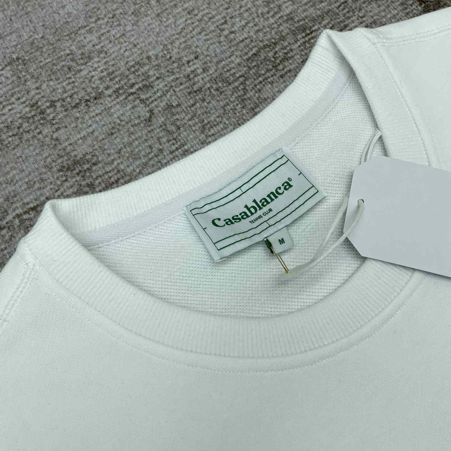 Casablanca Tennis Court Chenille Crew Sweat - EUR FASHION
