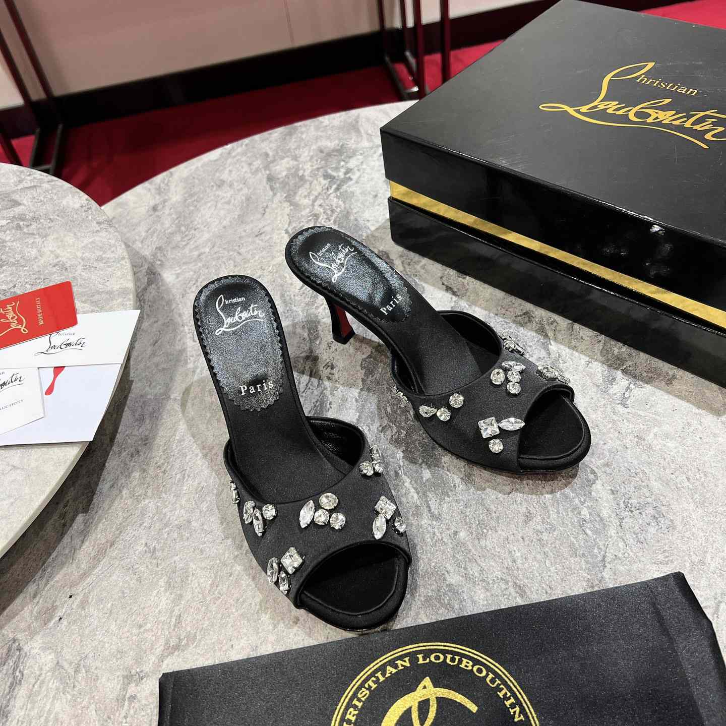 Christian Louboutin Degraqueen 85mm Mules Sandals  - EUR FASHION
