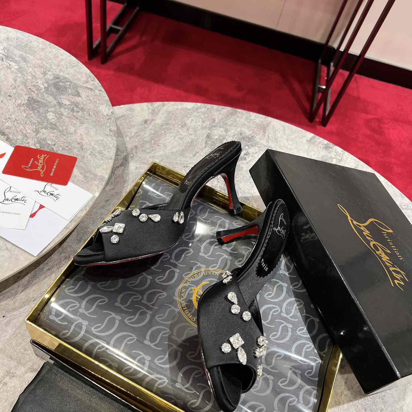 Christian Louboutin Degraqueen 85mm Mules Sandals  - EUR FASHION
