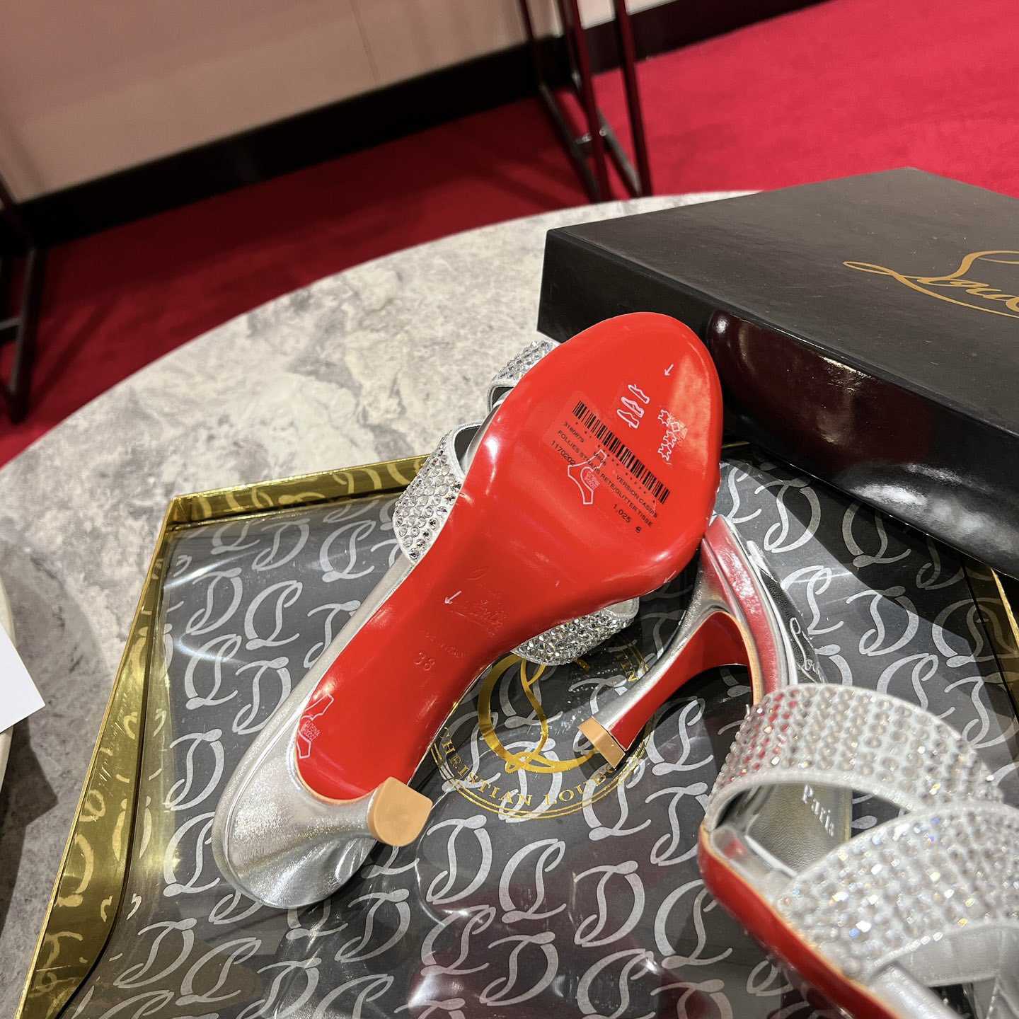 Christian Louboutin Mariza Is Back Strass 85mm Mules Sandals - EUR FASHION