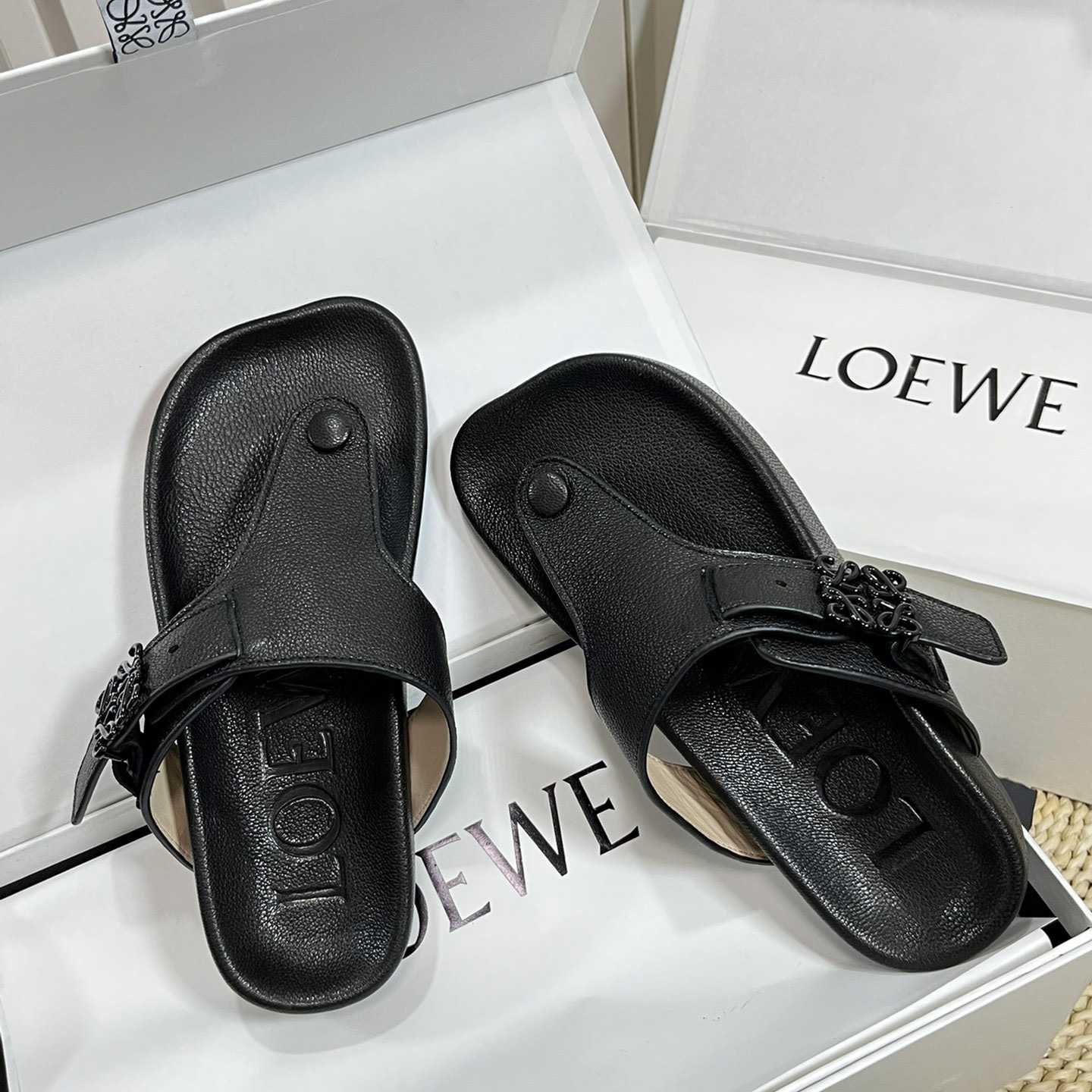 Loewe Anagram Ease Sandal In Kidskin - EUR FASHION