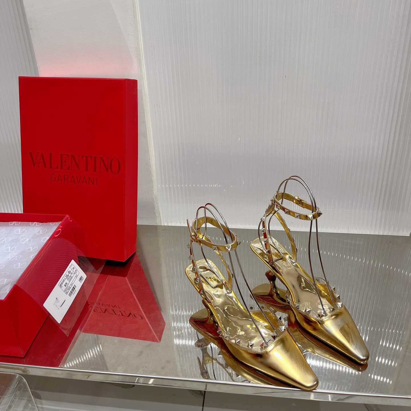 Valenti Garavani Rockstud Couture 58mm Mirrored Pumps - EUR FASHION