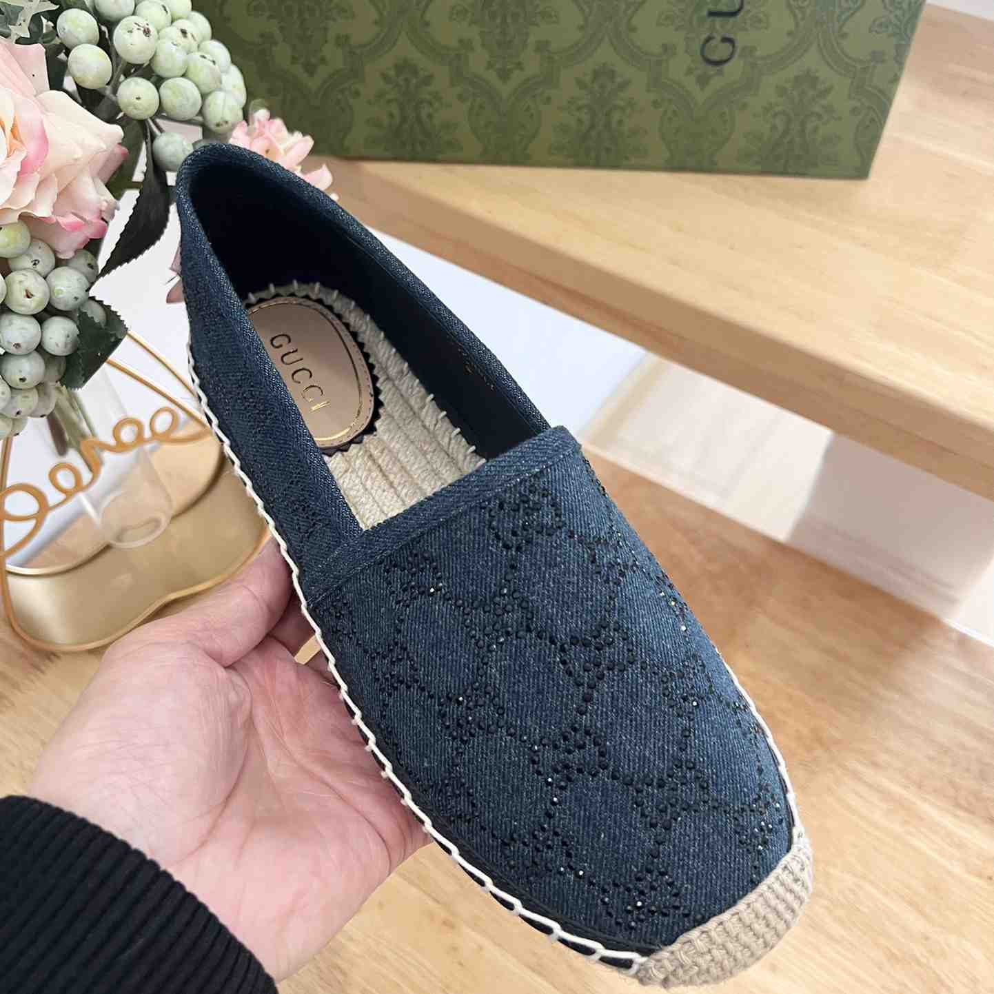 Gucci Women's Espadrille With GG Crystals - EUR FASHION