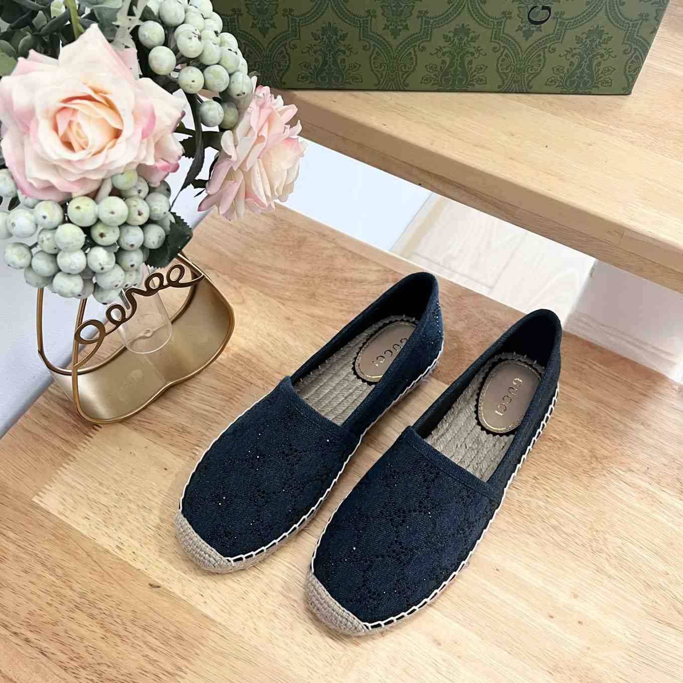 Gucci Women's Espadrille With GG Crystals - EUR FASHION