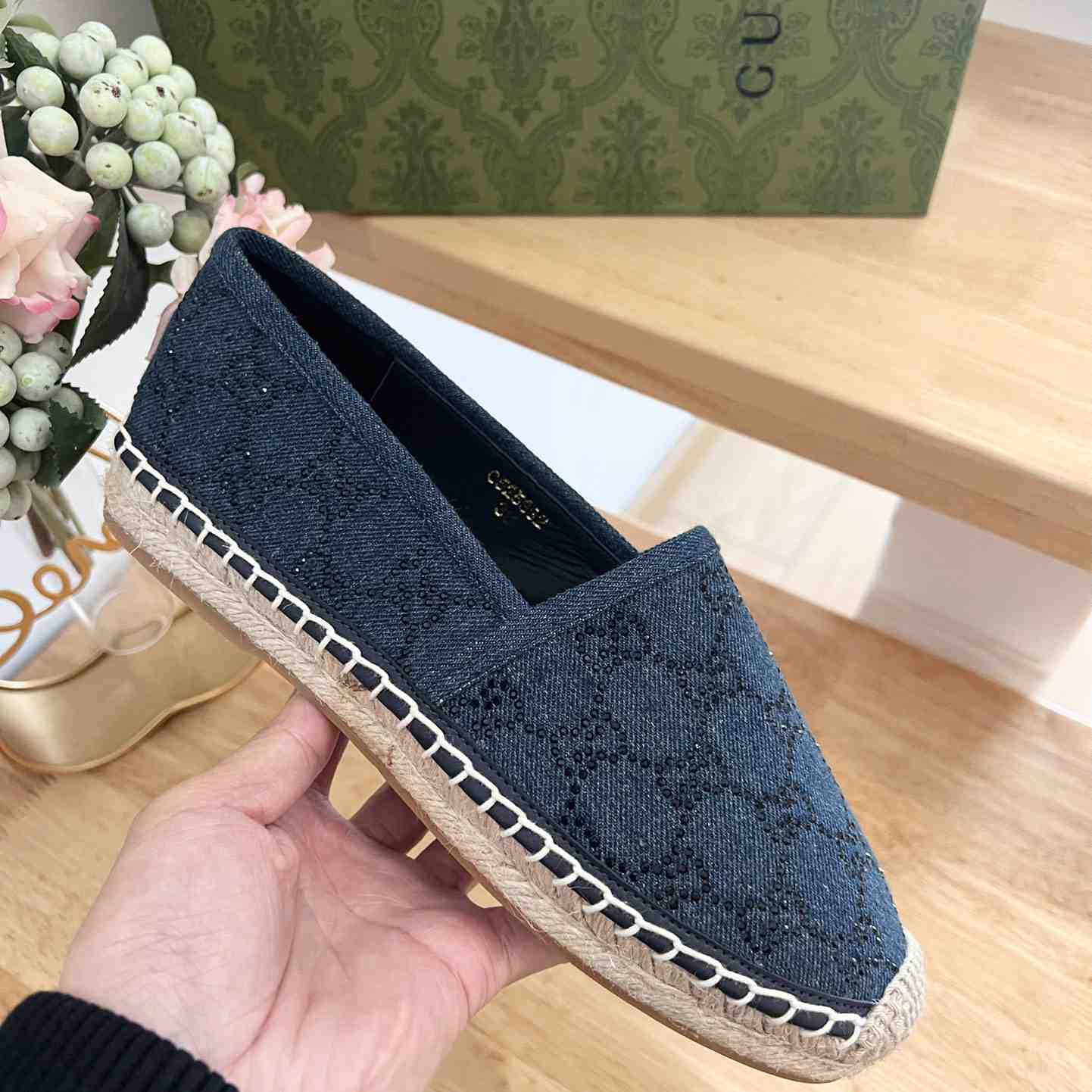 Gucci Women's Espadrille With GG Crystals - EUR FASHION