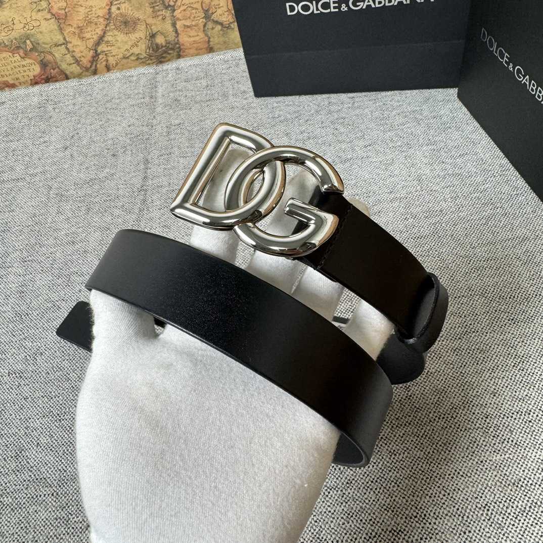 Dolce & Gabbana DG Logo-buckle Leather Belt   35mm - EUR FASHION