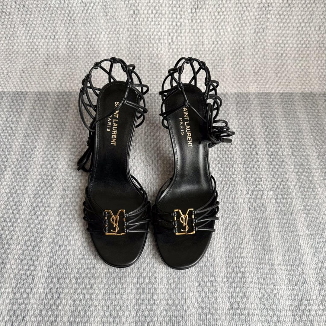 Saint Laurent Babylone Sandals In Smooth Leather - EUR FASHION
