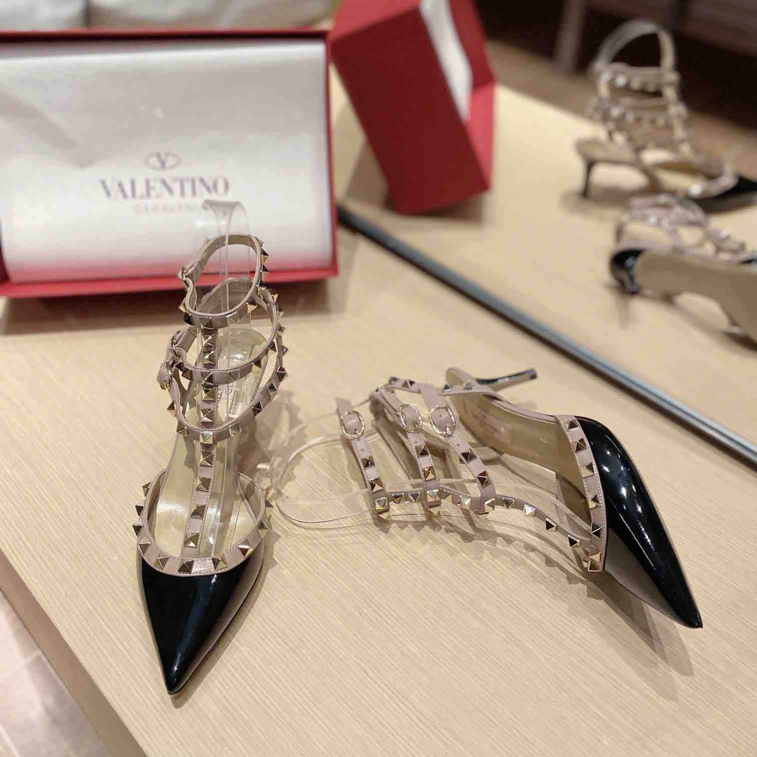 Valenti Garavani Rockstud 65mm Caged Pumps - EUR FASHION