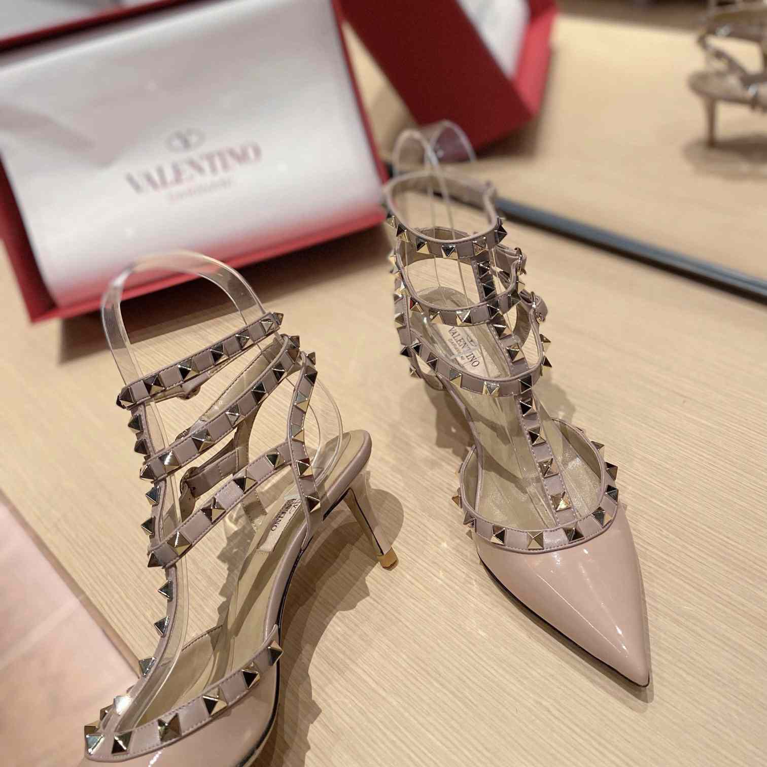 Valenti Garavani Rockstud 65mm Caged Pumps - EUR FASHION