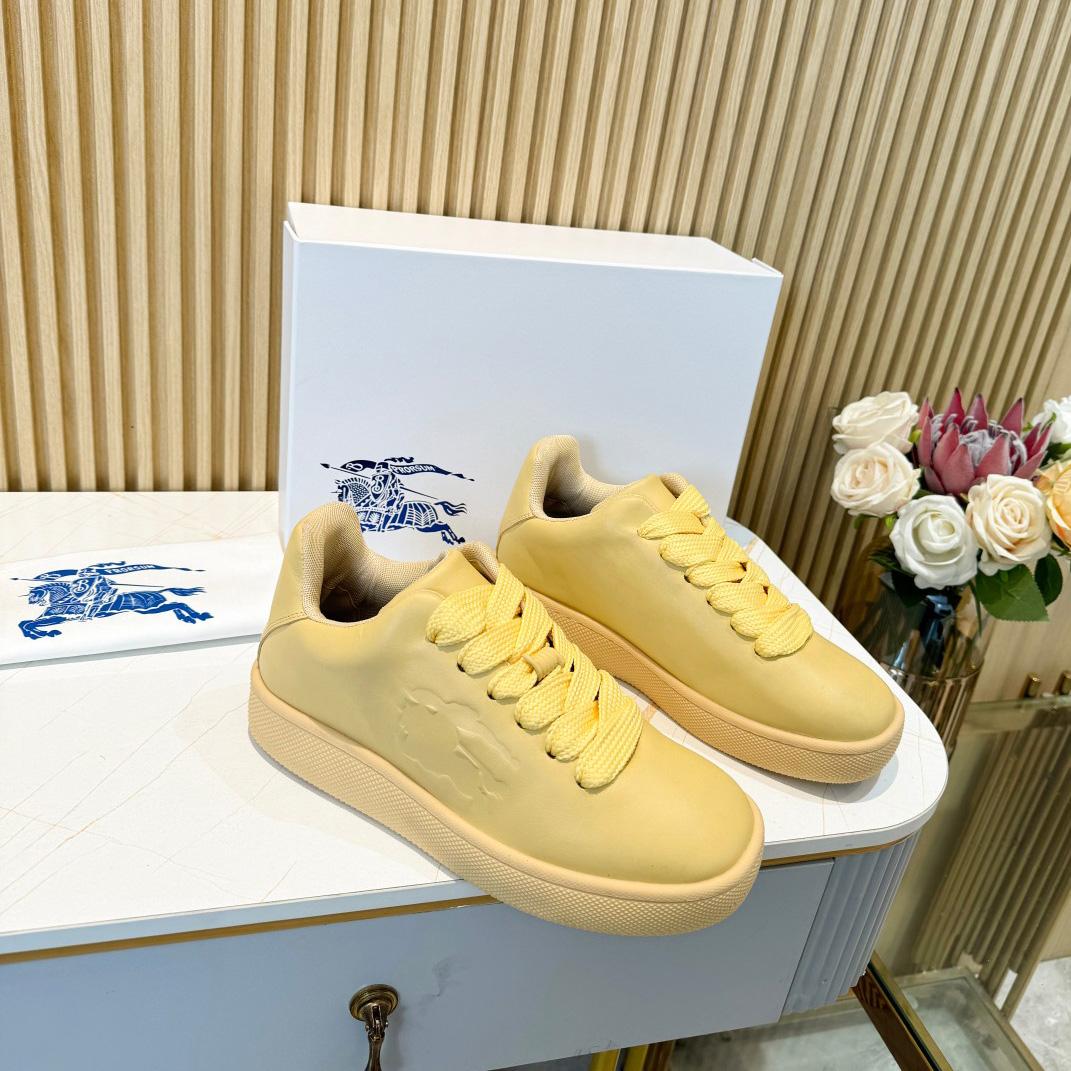 Burberry Leather Box Sneakers - EUR FASHION