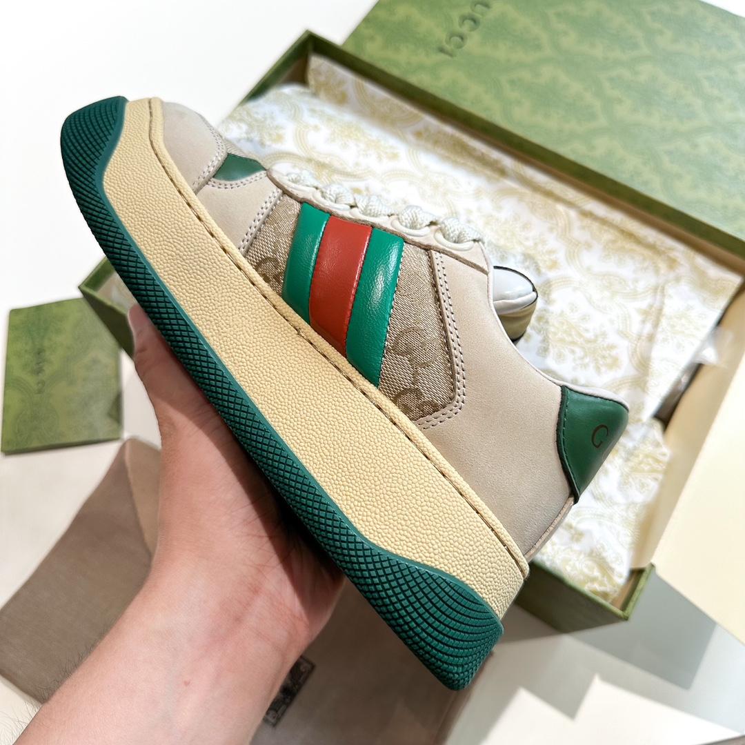 Gucci Screener Trainer With Web - EUR FASHION