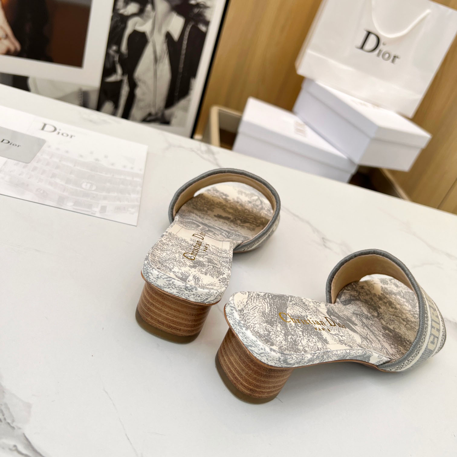 Dior Dway Heeled Slide - EUR FASHION