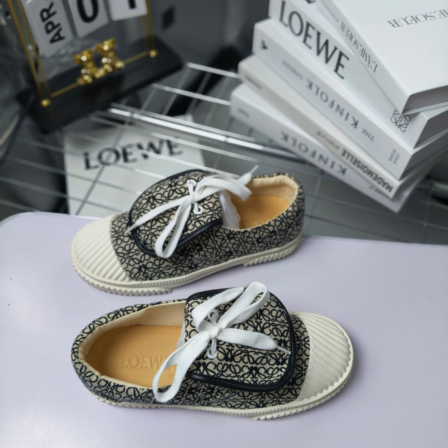 Loewe Anagram Jacquard Flap Low-top Trainers - EUR FASHION