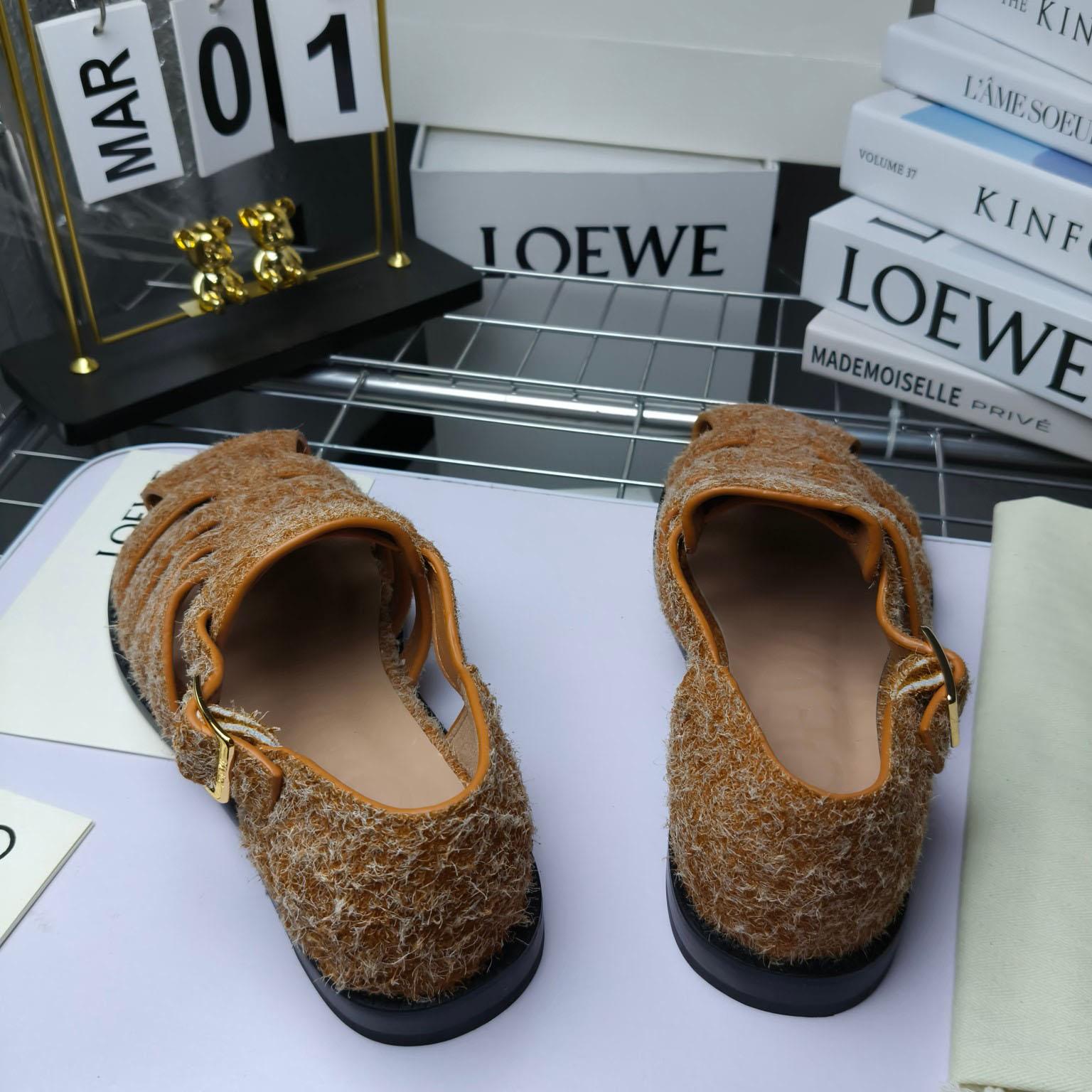 Loewe Campo Sandal In Brushed Suede - EUR FASHION